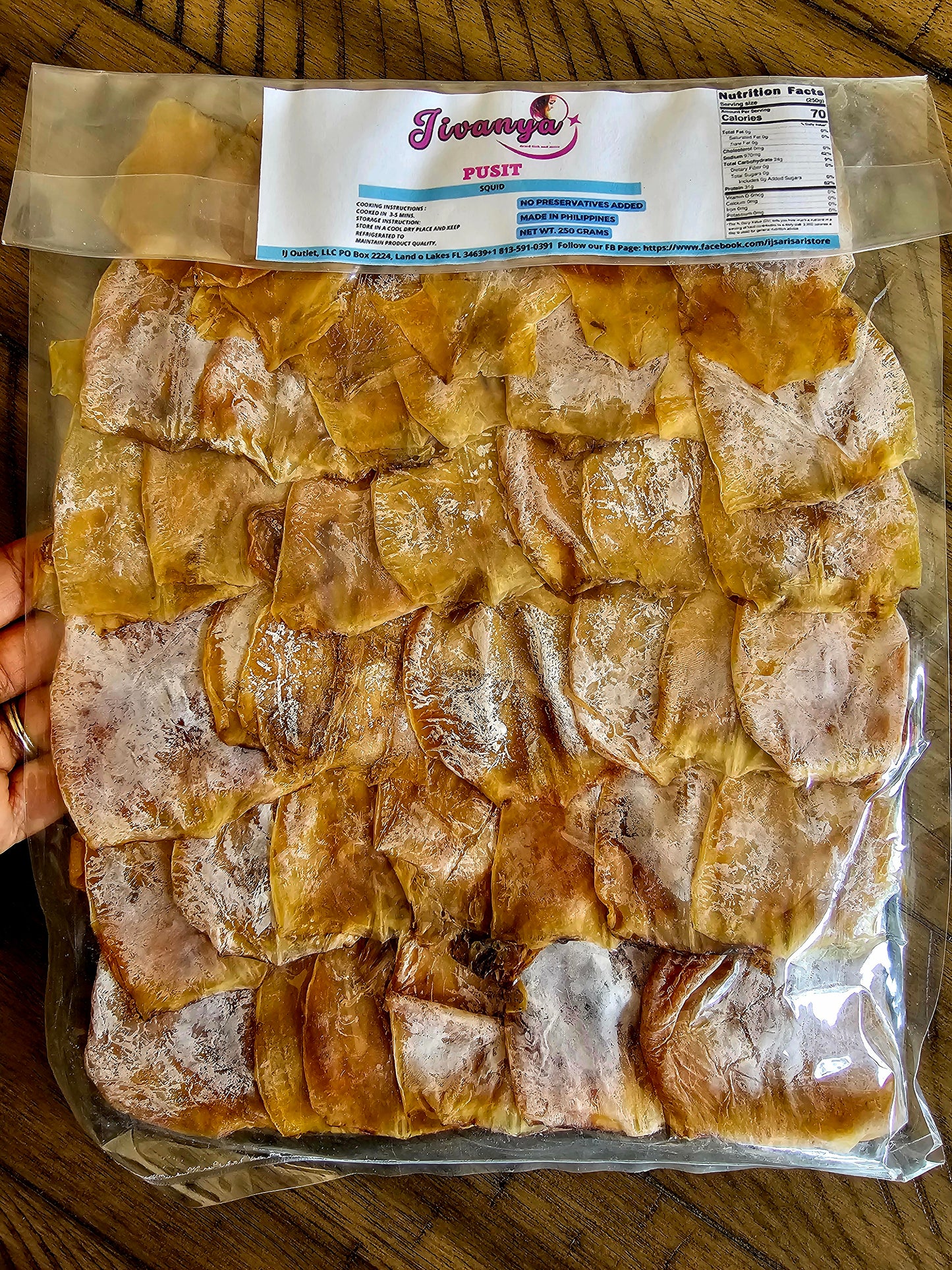 Dried Pusit - Regular Squid - 100/250 grams - 3.5/8.8 oz