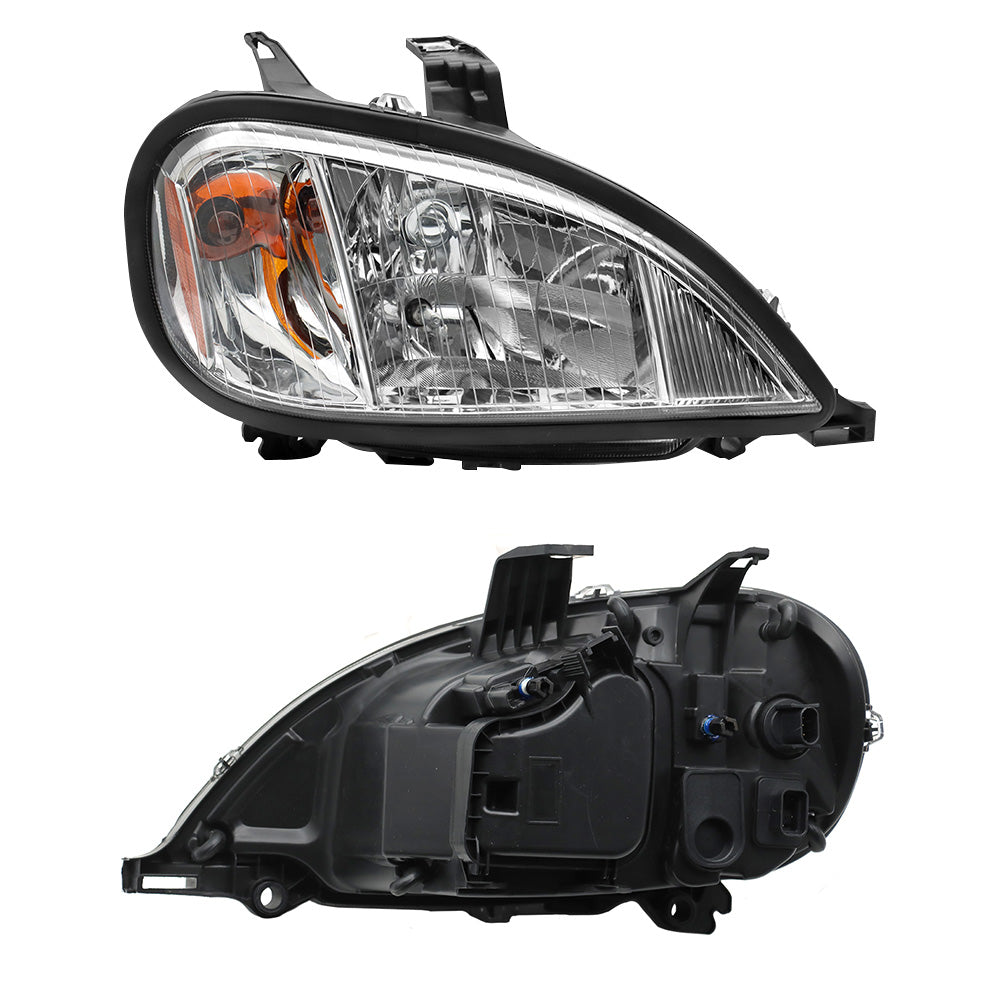 Chrome Halogen Headlights Assembly Compatible With Freightliner Columbia2004-2017 Driver Side,Left Light