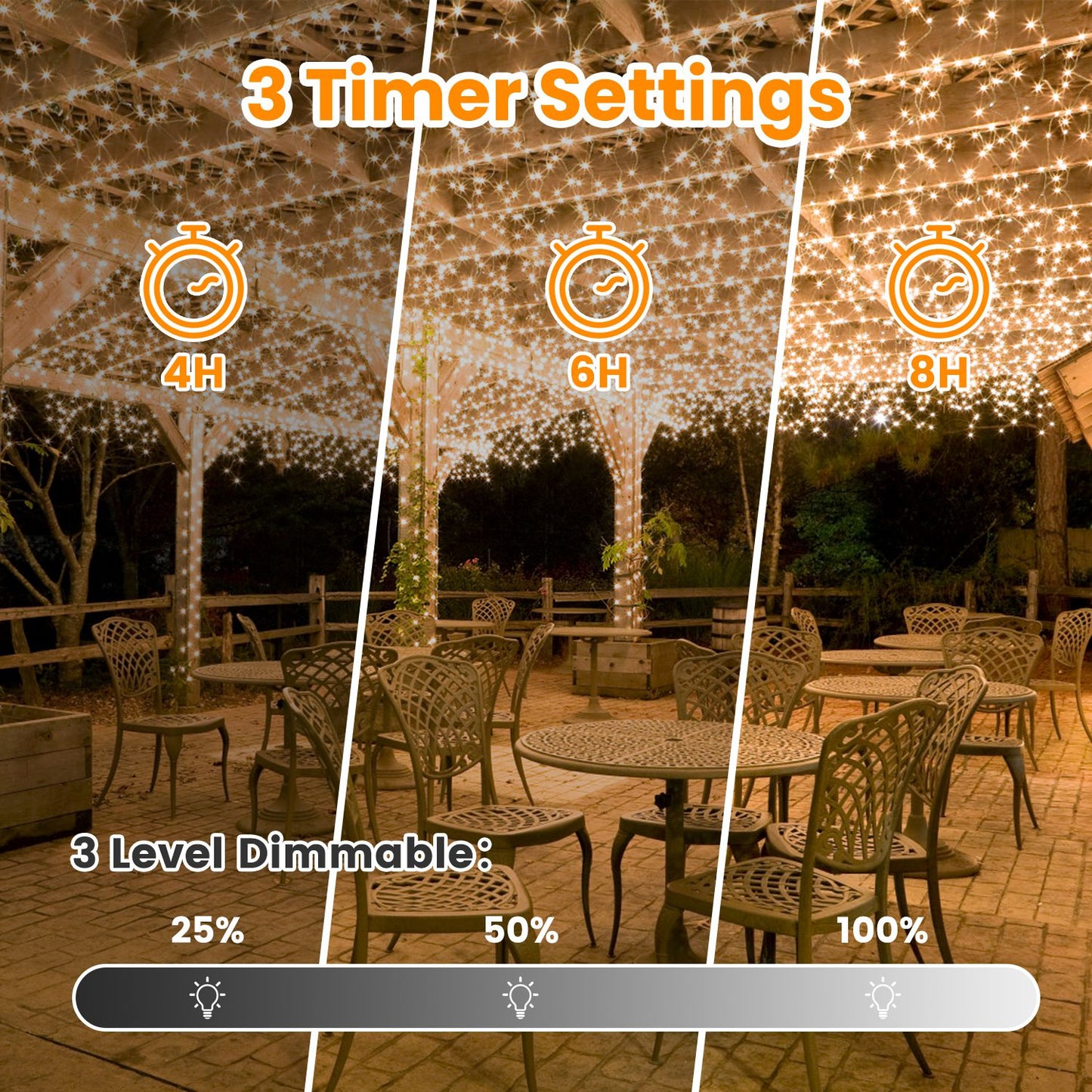 9.84x6.56FT 192LED Solar Christmas Net Lights Outdoor Bush Lights Dimmable IP44 Waterproof With 8 Modes Remote Timer Memory Function For Holiday Party Wedding Patio Garden