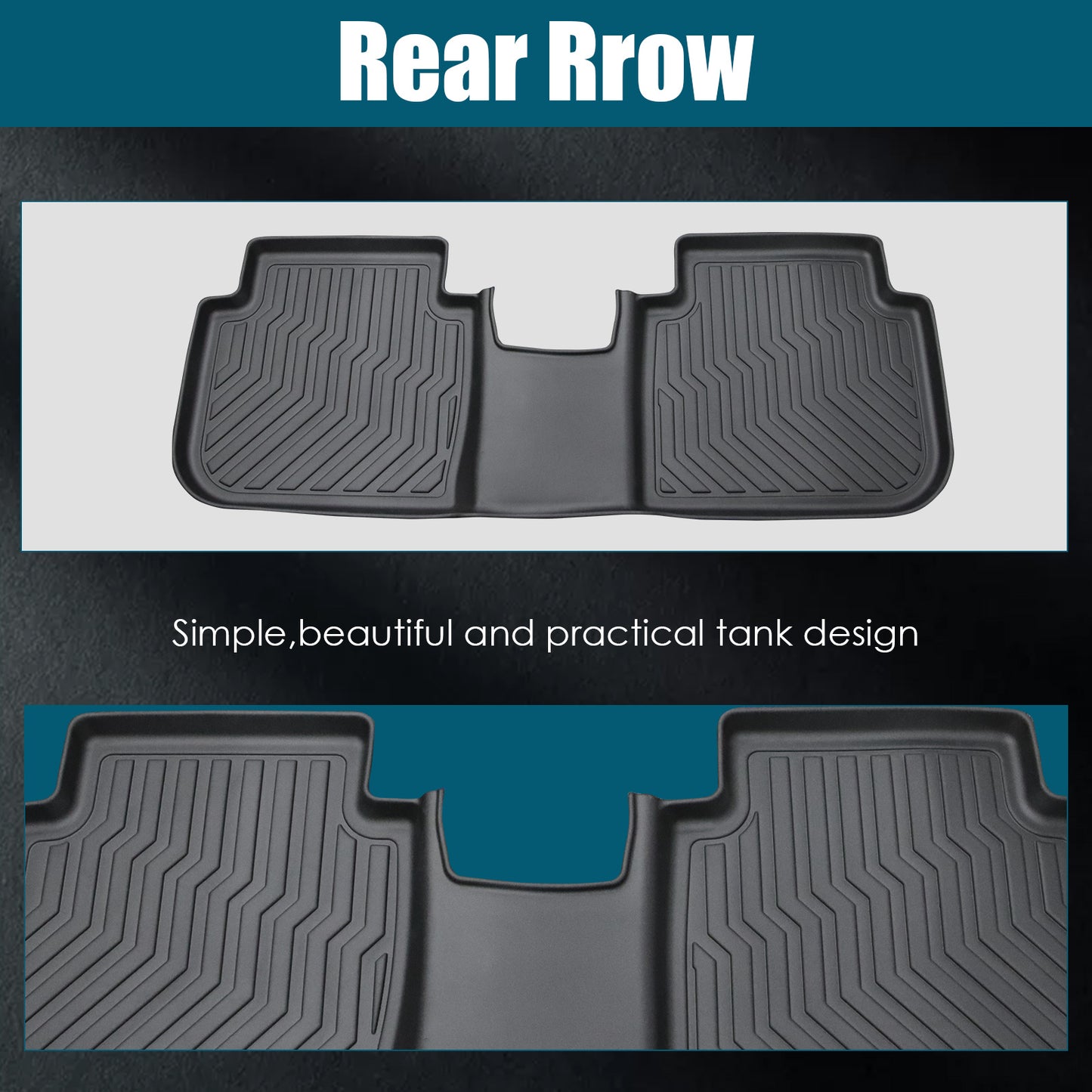 Car Floor Mats For 23-24 CRV Hybrid Black All-Weather TPE Rubber Car Mats