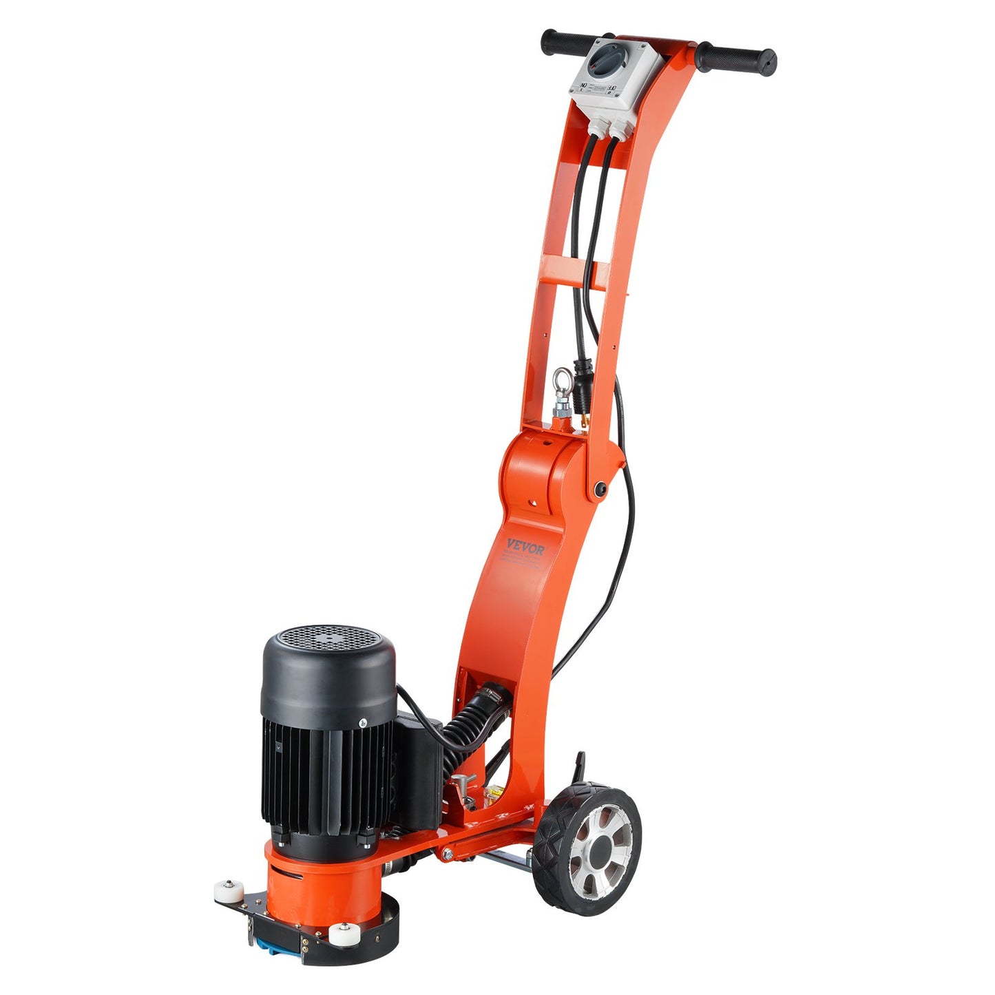 Electric Concrete Floor Grinder 7" Walk-Behind Grinder 1.7HP Concrete Floor Polisher, 1300W Grinding Machine, 1720RPM Upgrade Brushless Motor Surfacing Grinder For Granite/Marble/Stones