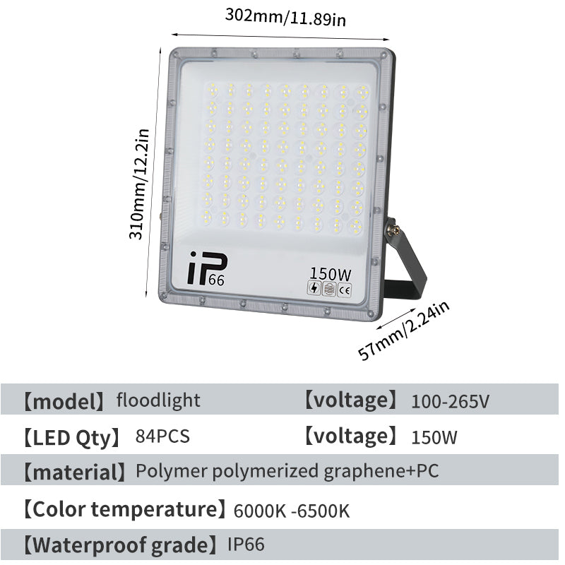LED Floodlight, Outdoor Waterproof Strong Light, Ultra Bright Construction Site Factory RV Room Searchlight, Outdoor High-power Lighting Lamp