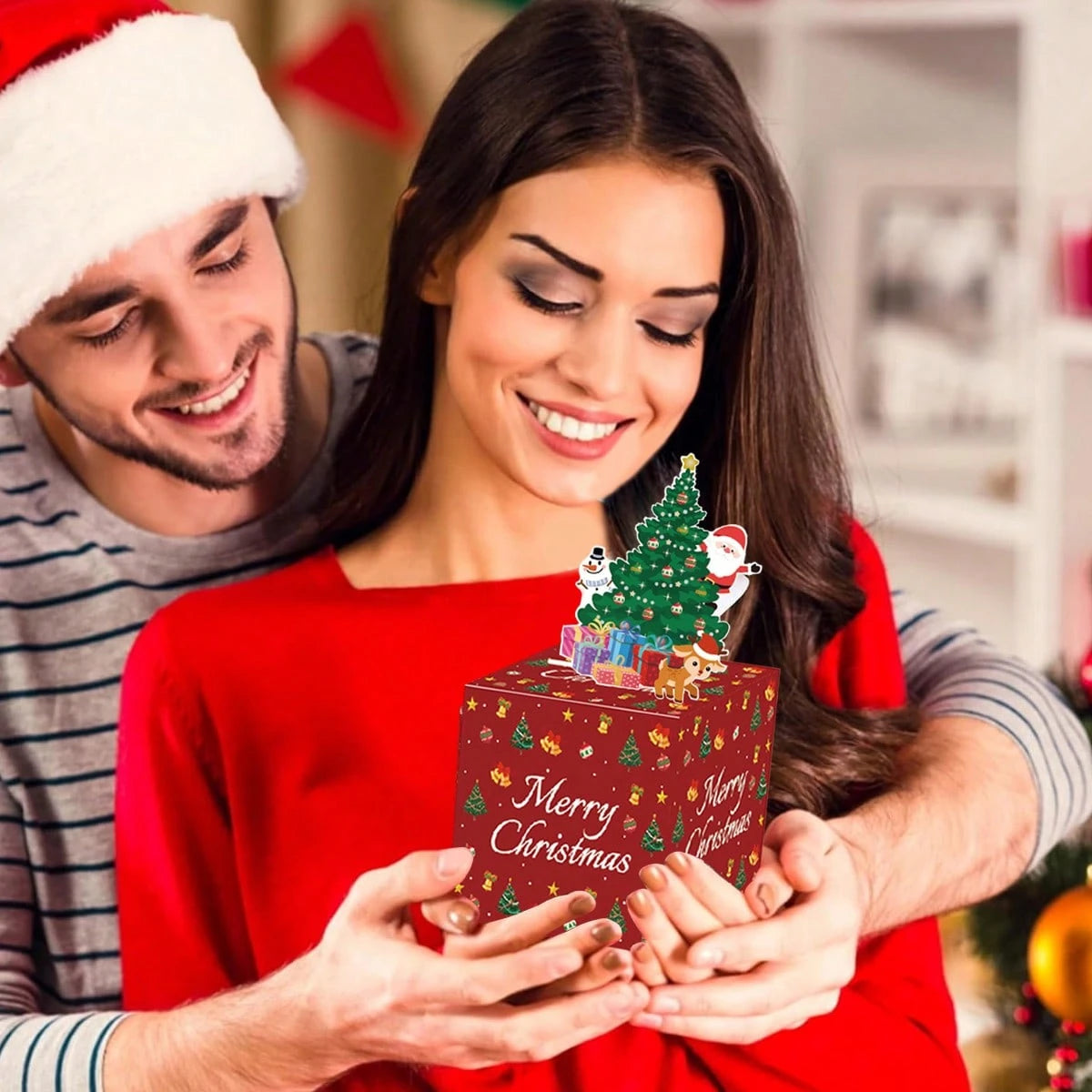 Christmas Money Box For Cash Gift Pull Surprise Money Gift Boxes For Cash With Pull Out Surprise Merry Christmas Box Holder Unique DIY Roll Ideas Cash Holder For Xmas Parties Favors Birthday Lovers