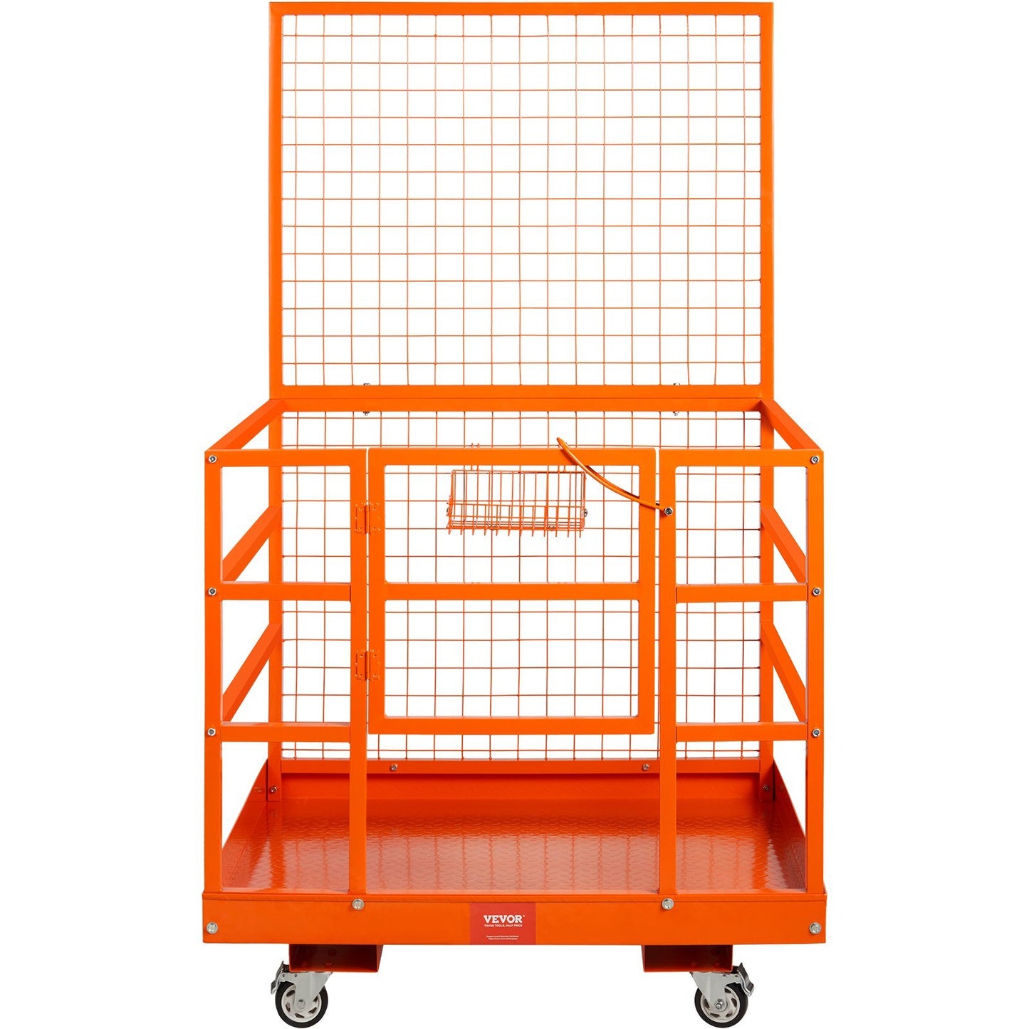 VEVOR Forklift Safety Cage Work Platform 43X45in 1400lbs W  Wheels For Aerial