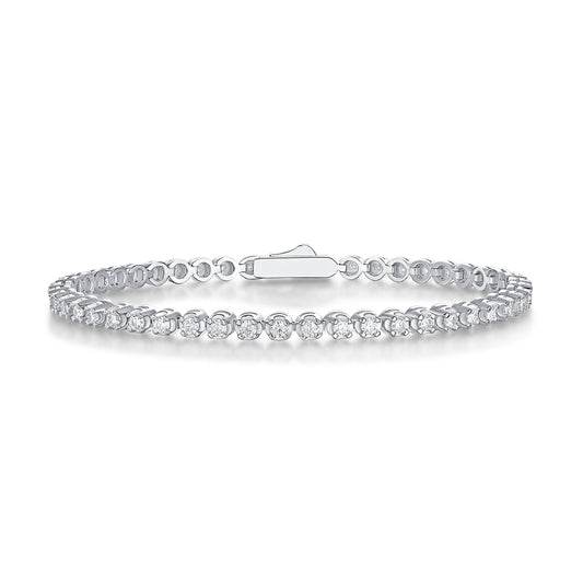 1Starlight Luxury Fashion Mosan Diamond S925 Silver Bracelet