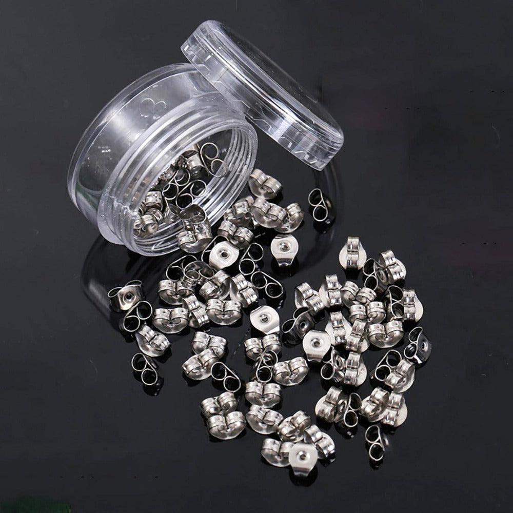1 Box Of Cute Butterfly-shaped Stud Earrings With Non-slip Buckles