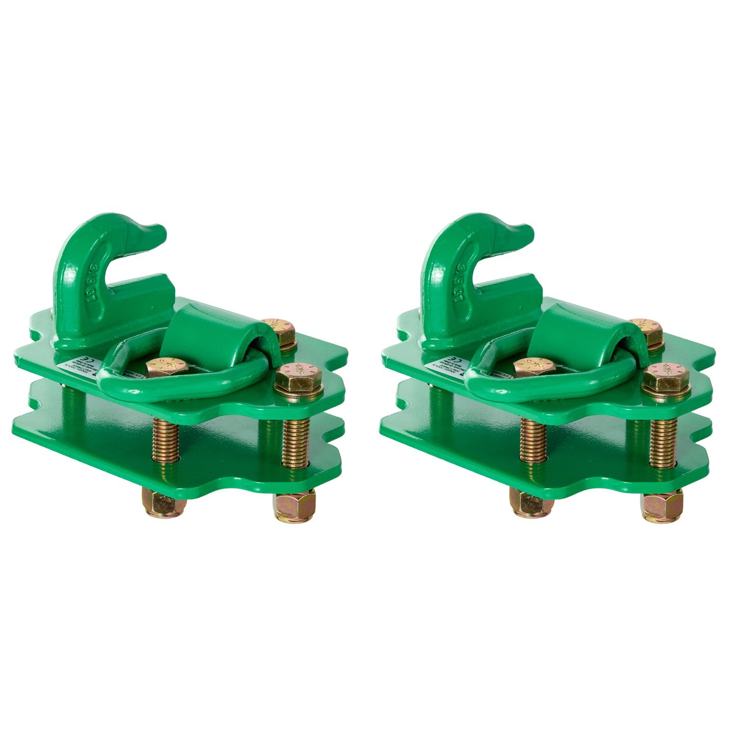 3/8" Tractor Bucket Hooks Grade 70 Forged Steel 2 Pack Grab Hooks Green