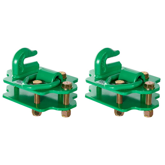 3/8" Tractor Bucket Hooks Grade 70 Forged Steel 2 Pack Grab Hooks Green