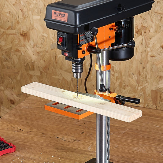 10'' 5-Speed Benchtop Drill Press Cast Iron Drill Press 3.2A 610-2800RPM
