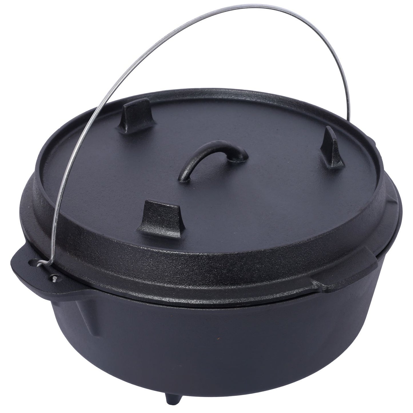 Outdoor Camping Deep Pot For Camping Fireplace Cooking Barbecue Baking Campfire With Leg Base