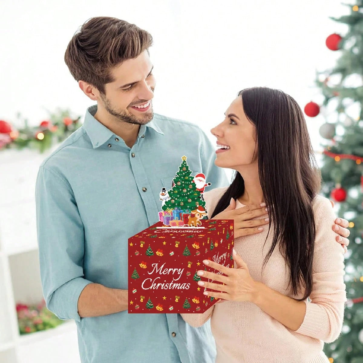 Christmas Money Box For Cash Gift Pull Surprise Money Gift Boxes For Cash With Pull Out Surprise Merry Christmas Box Holder Unique DIY Roll Ideas Cash Holder For Xmas Parties Favors Birthday Lovers