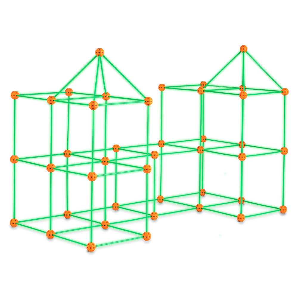 Tent Fort Building Kit For Kid Glow In The Dark STEM Construction Toy 140P