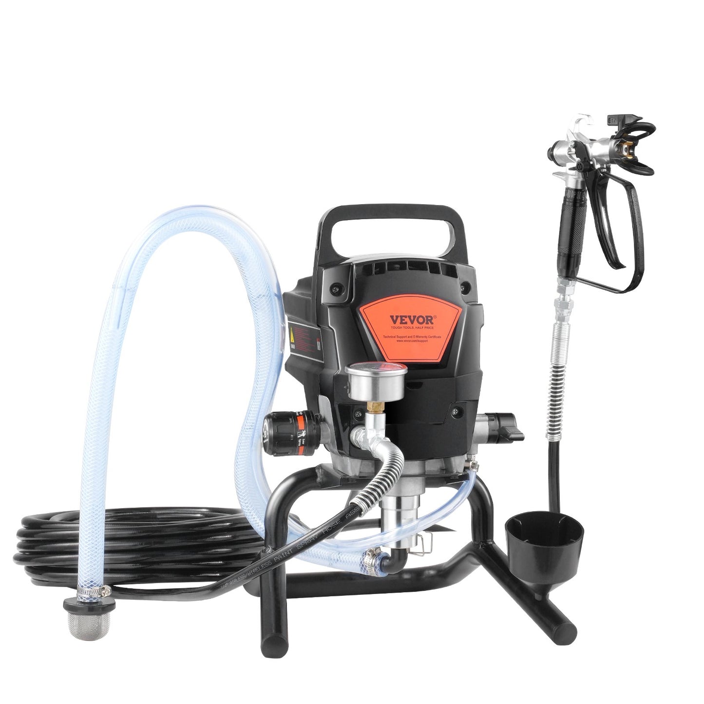 950W Stand Airless Paint Sprayer, 3000PSI High Efficiency Electric Airless Sprayer, Handheld Paint Sprayers For Home Interior And Exterior Furniture And Fences, Fine And Even Painting Effect