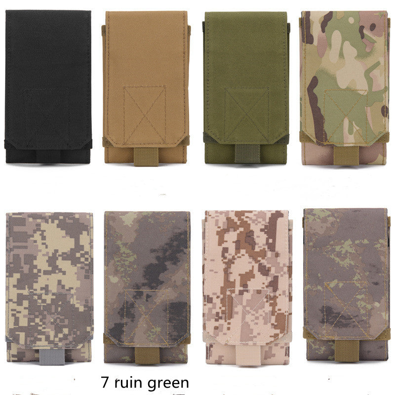 Molle Mobile Phone Bag Waist Bag Men's Sports Running Coin Purse Universal Multifunctional Vertical Belt Portable Wear Belt