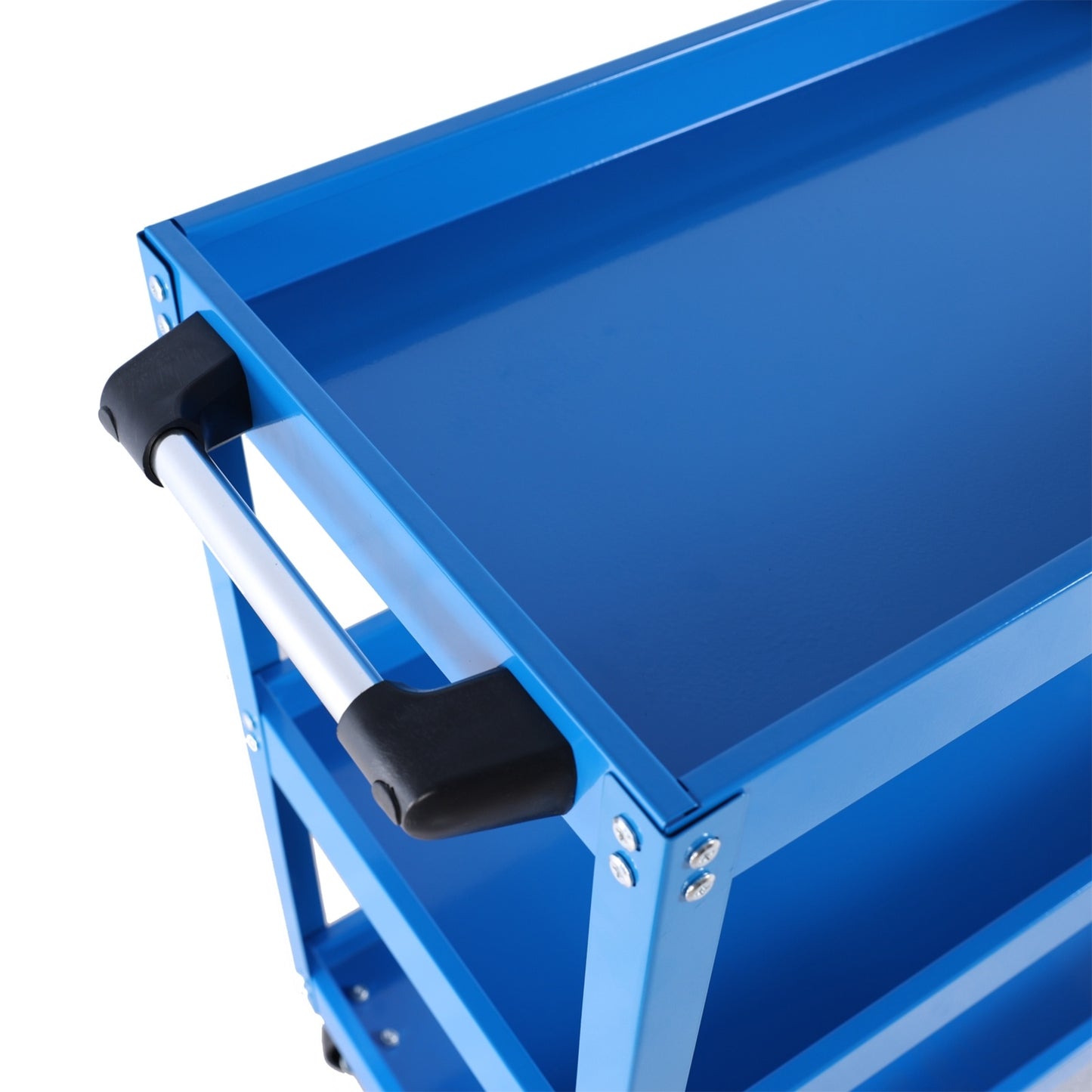 Tool Cart On Wheels, 3 Tier Rolling Mechanic Tool Cart, Heavy Duty Steel Utility Cart W Lockable Whe