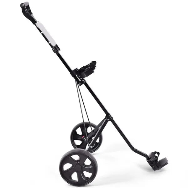 6lbs Lightweight Golf Push Cart - Steel Frame, Foldable Design, 9.5" Ball Bearing Wheels