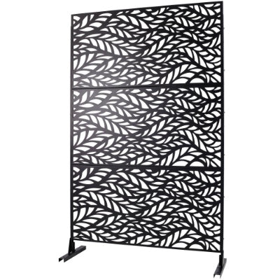 Outdoor  Indoor Privacy Screen Metal Privacy Screen 76 Hx48 W  Freestanding Decorative Privacy Screen For Deck Balcony Patio, Privacy Fence Panels For Outside Lawn Garden PS110