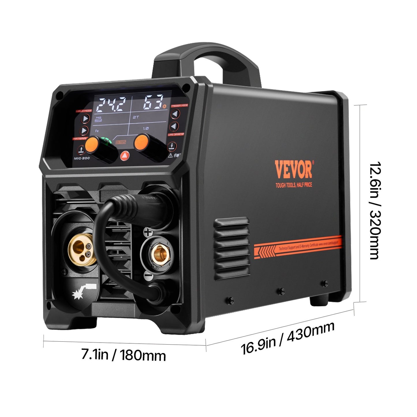MIG Welder 200Amps Welding Machine 4-in-1 Gas MIG Flux Core MIG Stick Lift TIG