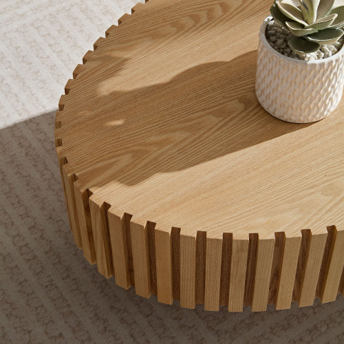 Modern Handmade Drum Coffee Table Banana