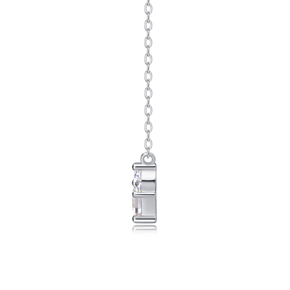 Love In The Present - A Fashionable And Luxurious Diamond Jewelry Pendant Set With Square Moissanite S925 Sterling Silver
