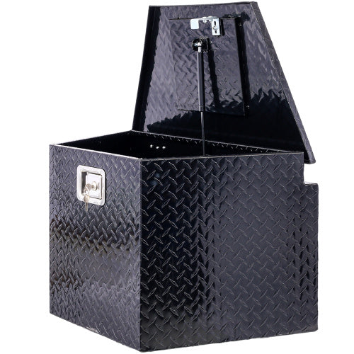 29inch Aluminum Tool Box, heavy Duty Truck Bed Tool Box, outdoor Trailer Pickup Storage Tool Box,RV Storage Organizer,underbody Box W Lock Keys,black 29x16.5x18.5inch