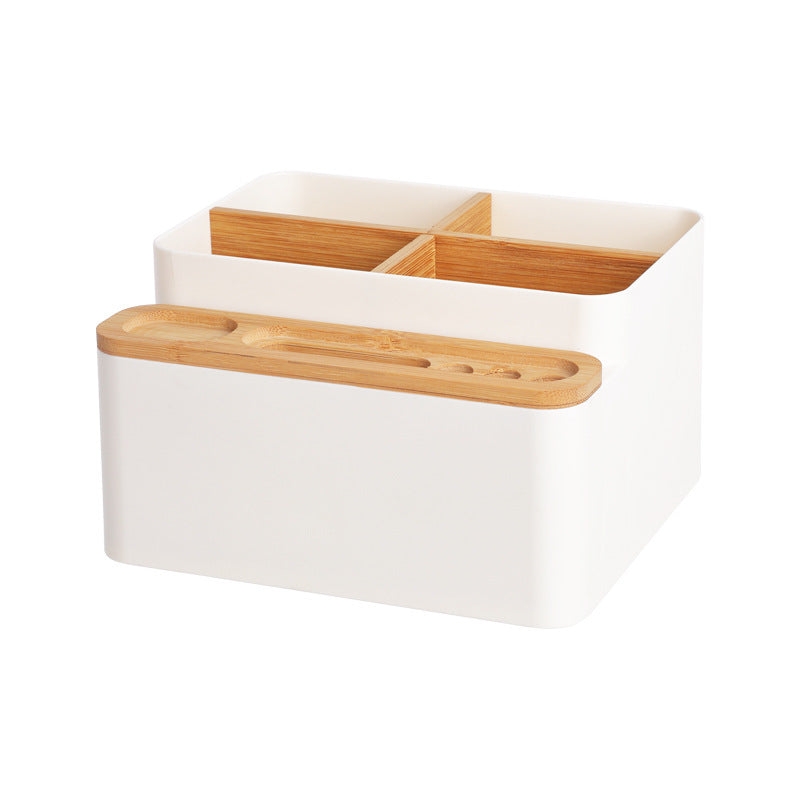 Nachuan desktop finishing box wholesale creative household goods makeup box multi-functional wooden plastic duxer storage box