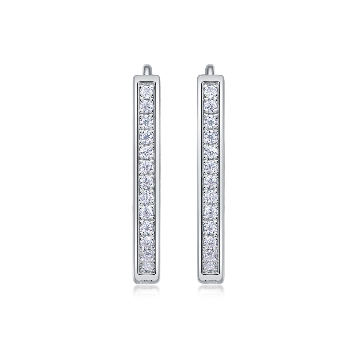 Reincarnation - Fashionable And Luxurious Diamond Jewelry With Moissanite S925 Sterling Silver And Platinum-plated Stud Earrings