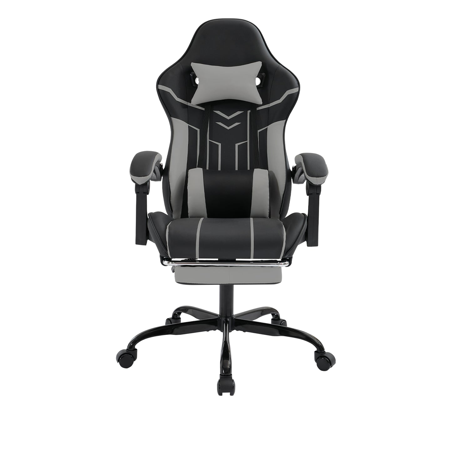 Gaming Chair, Computer Chair Ergonomic Chair With Footrest Office Chair Ergonomic Computer Chair With Lumbar Backrest Blackgray