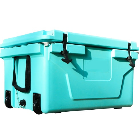 Hot Selling Blue Color 65QT Outdoor Cooler Fish Ice Chest Box Popular Camping Cooler Box