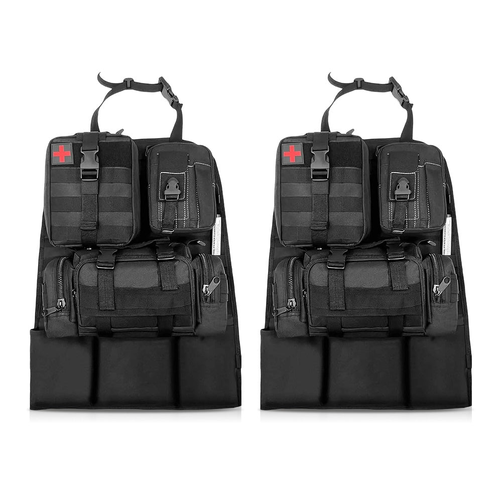 2 Set-Storage Bag, Back Seat Organizer With 3 Detachable Pouches, Tool Room, Warehouse, Outdoor Activity Use