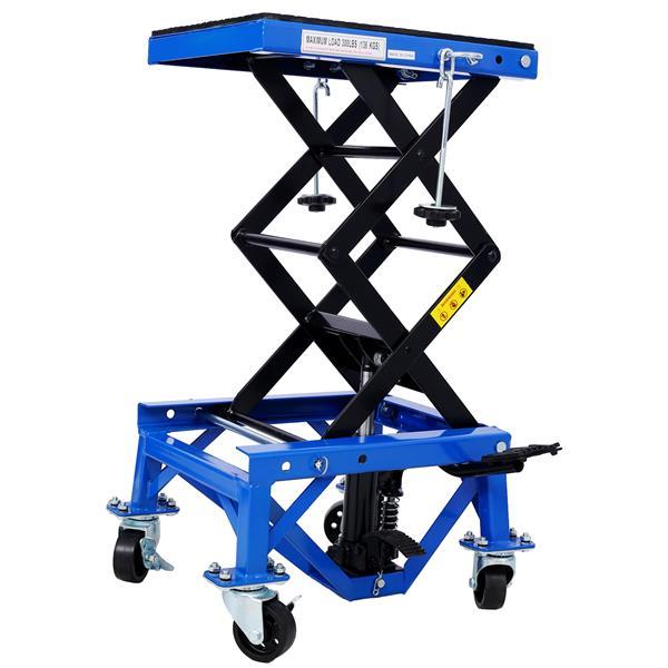 300 Pound Hydraulic Motorcycle Scissor Jack Lifting Foot Wheel Suitable For Small Off-road Vehicles, Blue, Prohibited PlatformTemu
