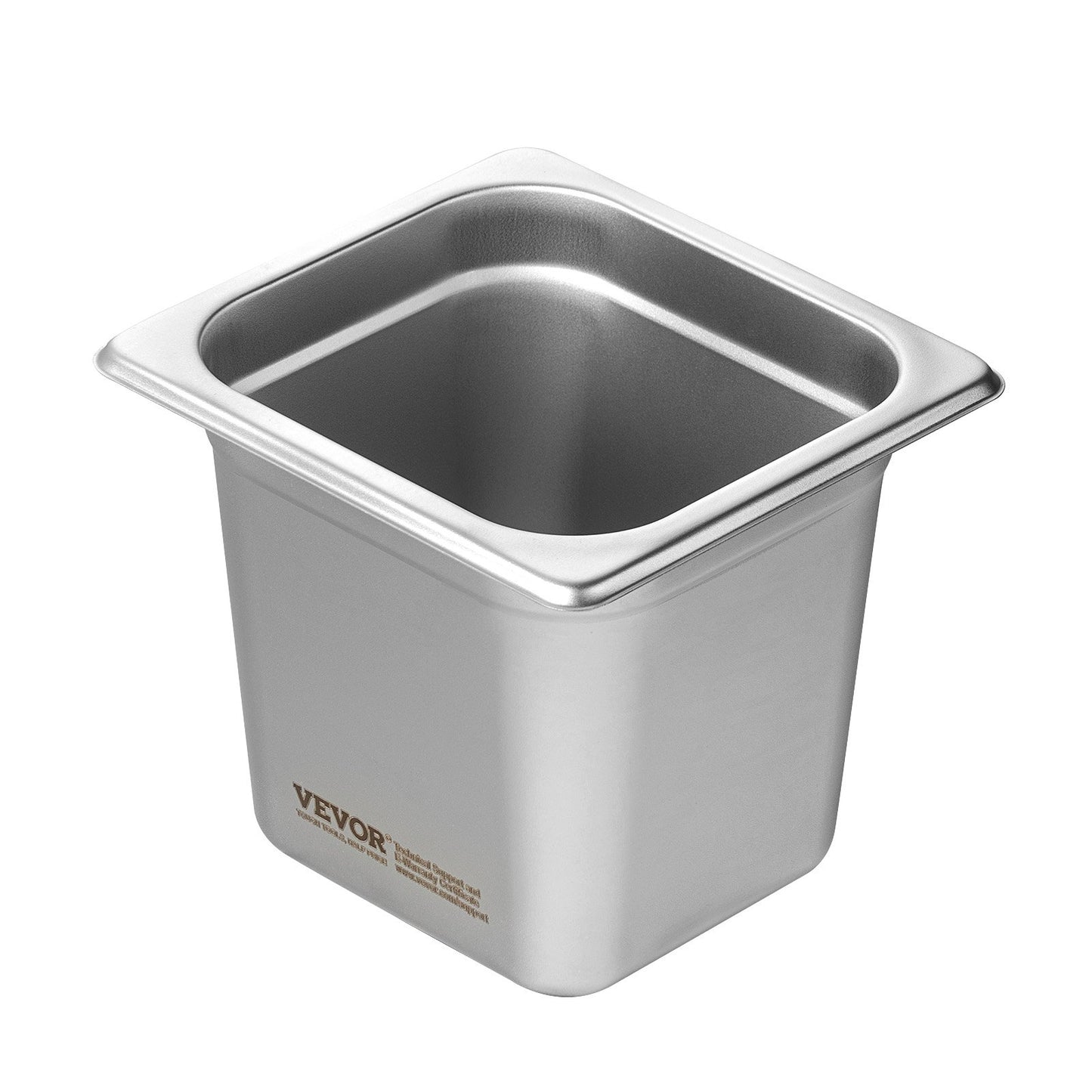 6 Pack Hotel Pans, Size Anti-Jam Steam Pan, 0.8mm Thick Stainless Steel Restaurant Steam Table Pan, 6-Inch Deep Commercial Table Pan, Catering Storage Food Pan, For Industrial & Scientific