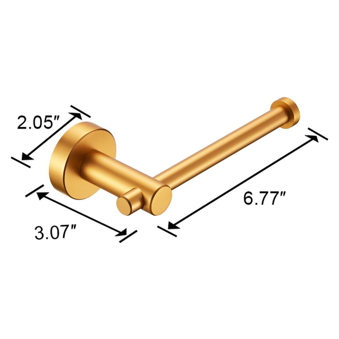 Toilet Paper Holder Brushed Gold Thicken Space Aluminum Toilet Roll Holder For Bathroom, Kitchen, Washroom Wall Mount