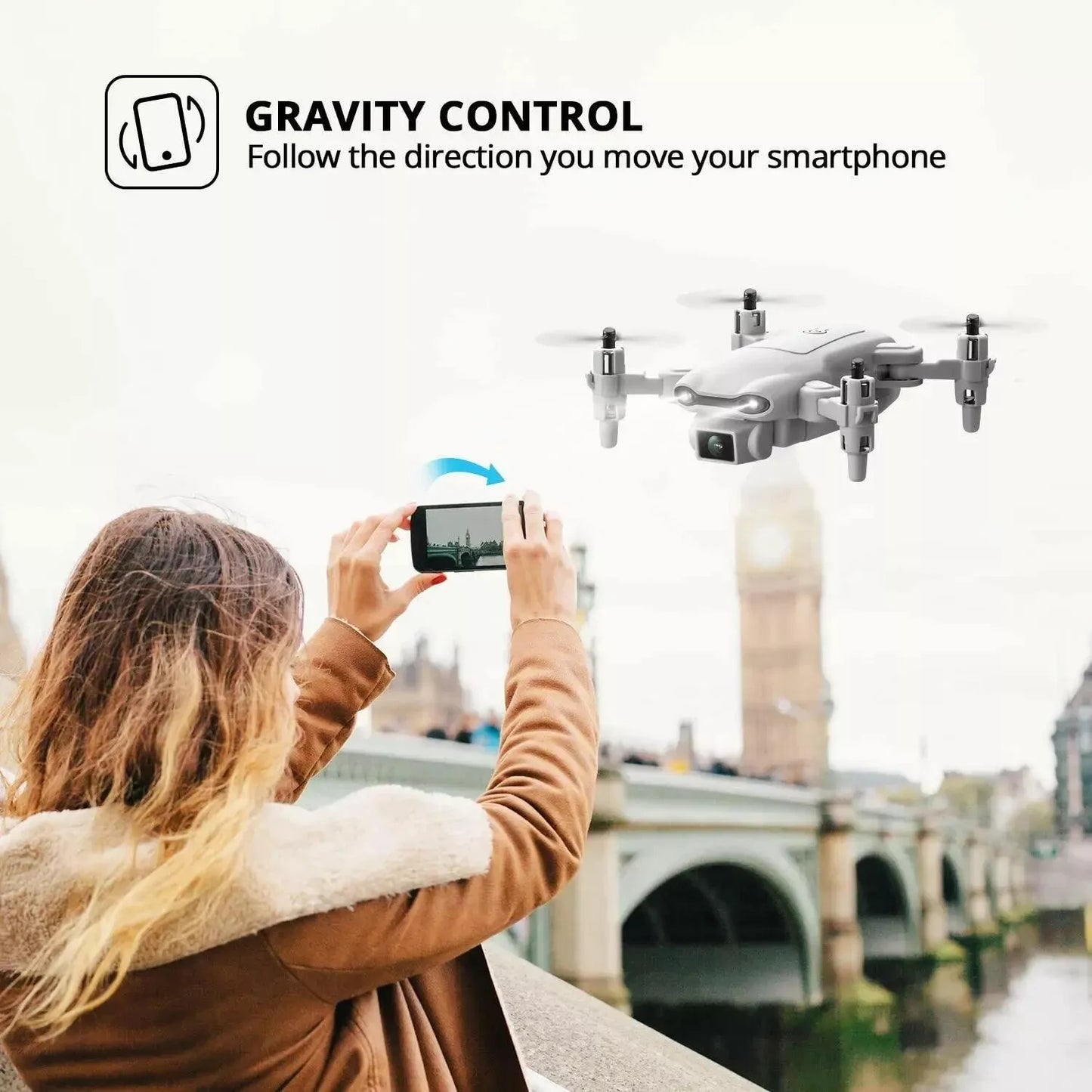 V9 Mini Drone For Kids Adults 720P HD FPV Camera, Foldable RC Quadcopter For Boys Girls With Altitude Hold, Headless Mode,