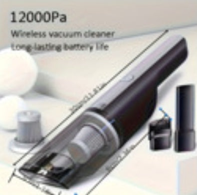 White Wireless Automobile Folding Vacuum Cleaner Hand-held High-power Strong Suction Vacuum Cleaner