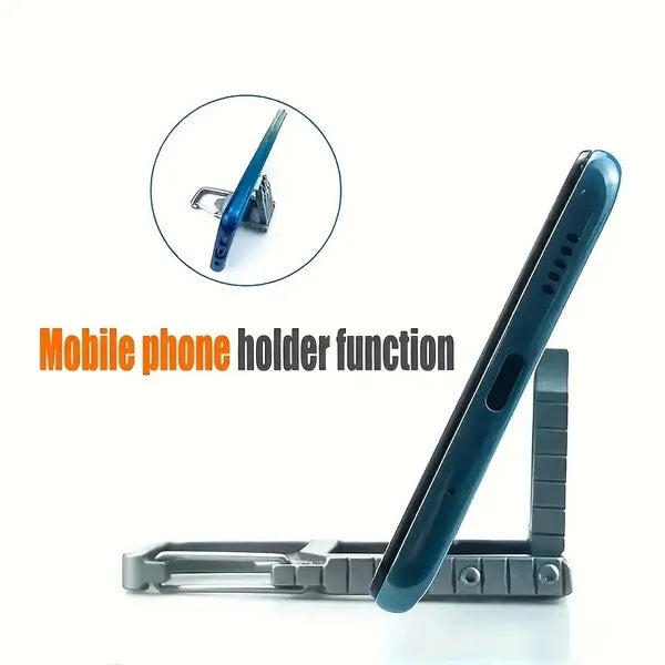 13 In 1 Multi-function Gadgets Stainless Steel Combination Tools, Mobile Phone Holder, Folding Outdoor, Bottle Opener, Screwdriver, Hiking Buckle, Knife