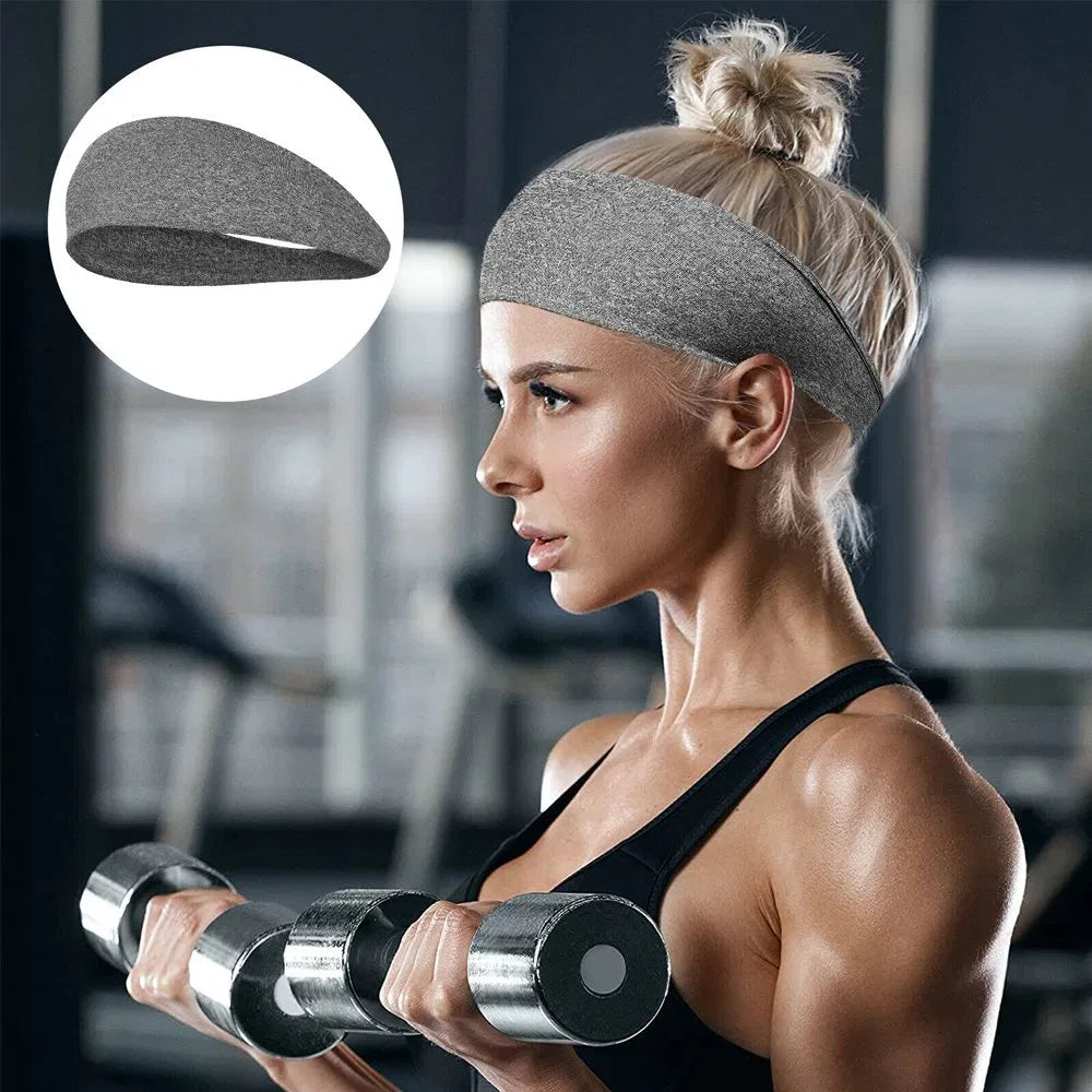 3x Men Women Sweat Sweatband Headband Stretch Sports Head Band Yoga Gym Running