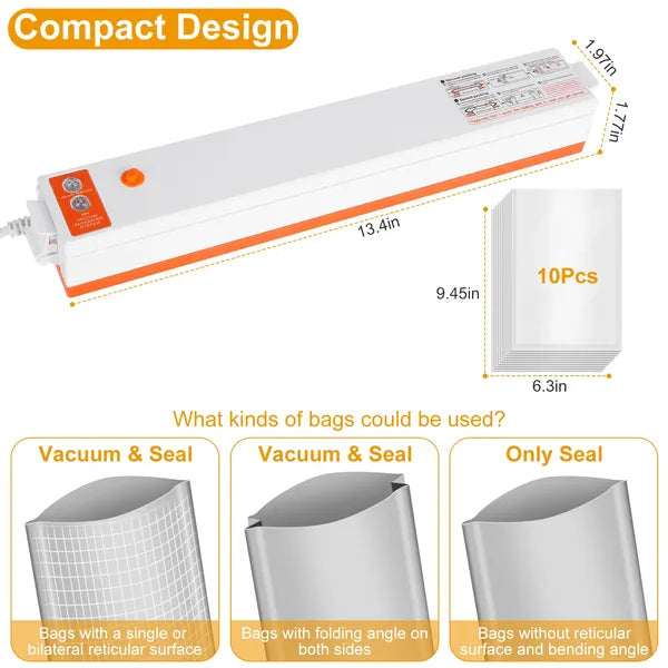 Dry And Wet Electric Vacuum Sealer Machine Household Automatic Food Vacuum Sealer Quick Sealing System Machine