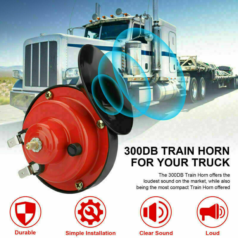 Latest 12V 300DB POWER Loud Train Horn Waterproof Motorcycle Car Truck SUV Boat