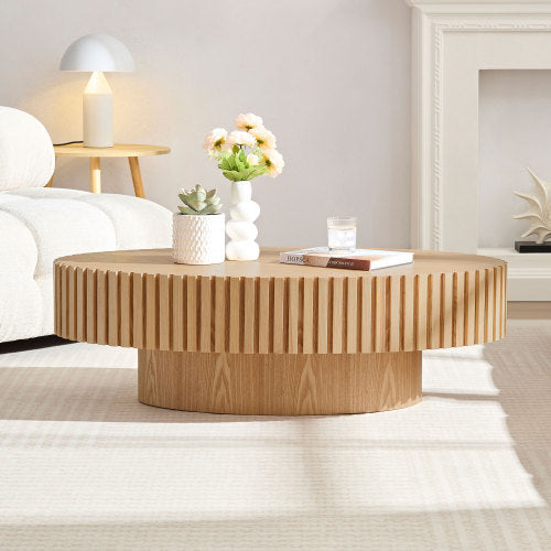 Modern Handmade Drum Coffee Table Banana