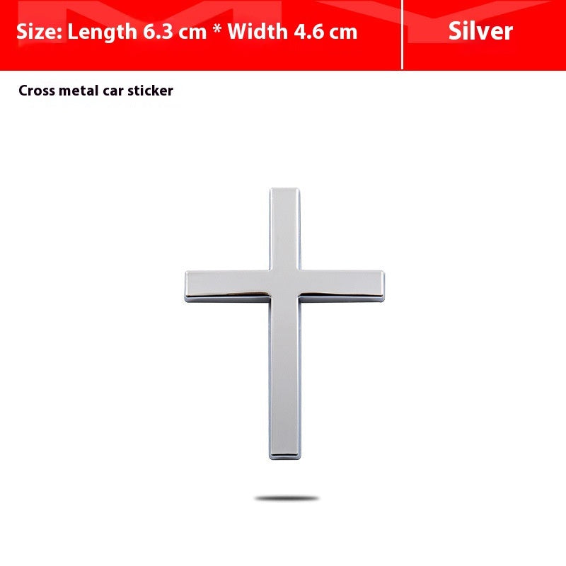 Car Metal Sticker 3D Cross Bumper Stickers