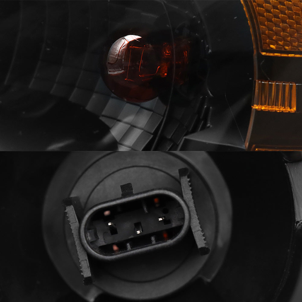 For 2008-2017 Freightliner Cascadia Black Headlights Headlamps Left,Right