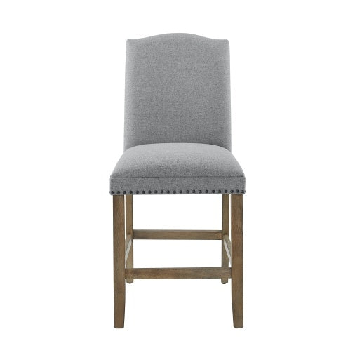 Grayson - Counter Chair With Nailhead Dark Gray Set of 2