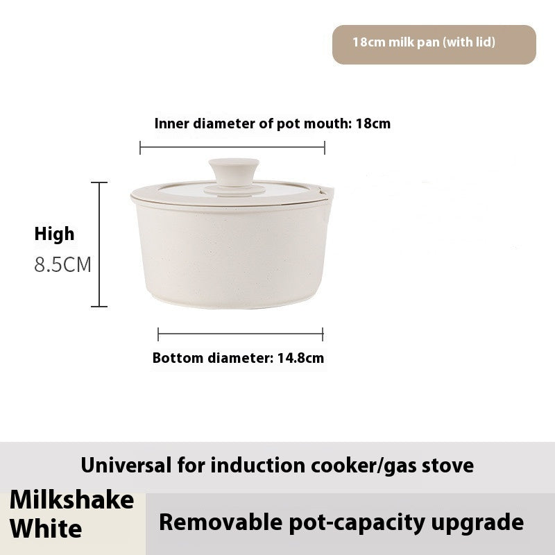 Removable Non-stick Life Smile Cookware Set Suit Medical Stone Pan Milk Pot