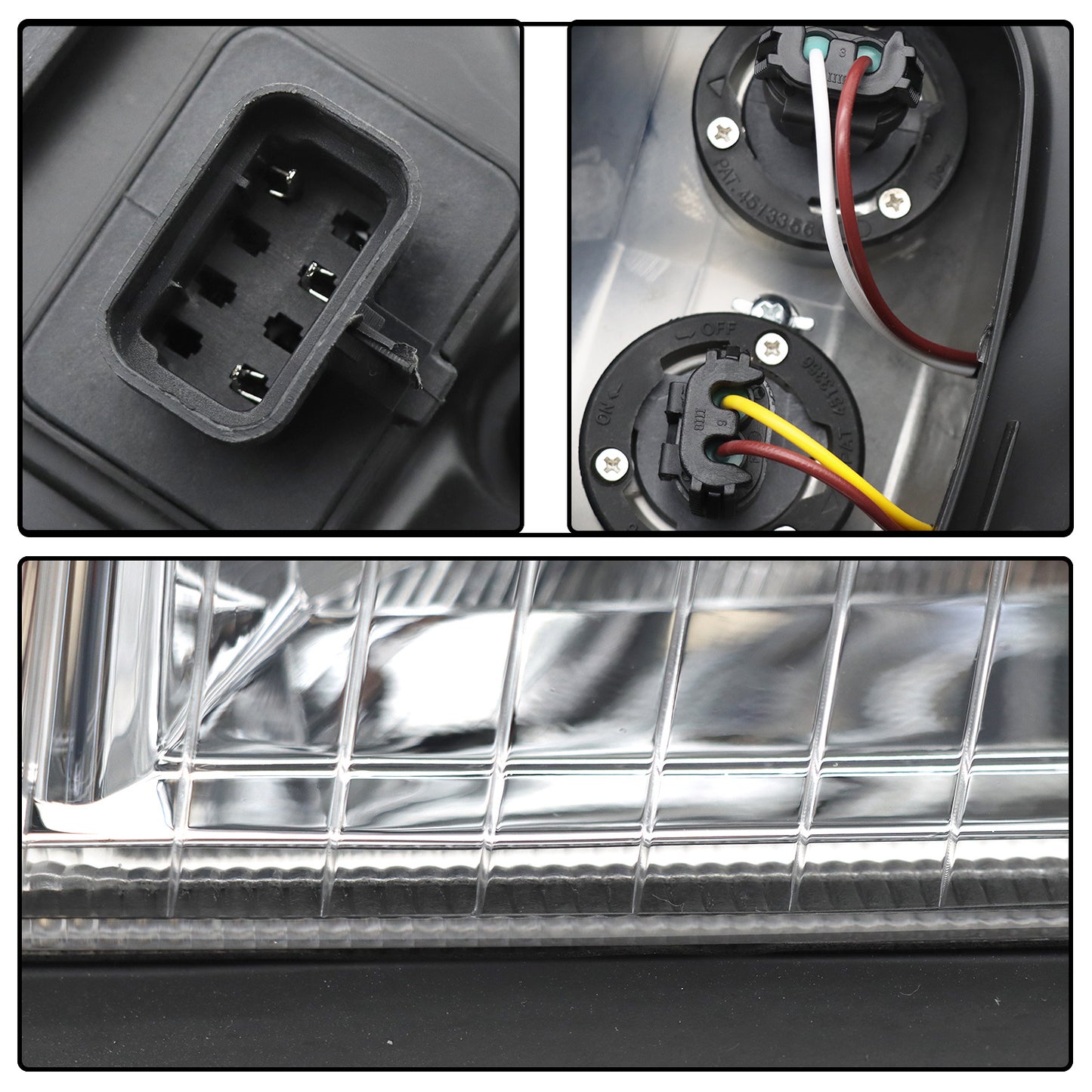 Freightliner 04-17 Front Headlights, White, Set-2 Pieces