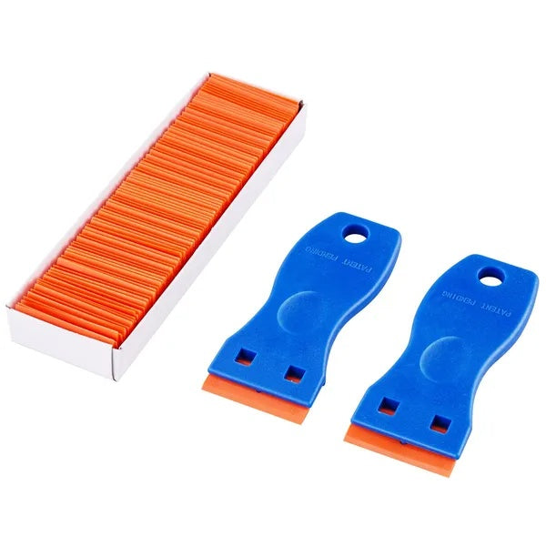 VEVOR Plastic Razor Blade Scraper 2PCS Scraper Tool 120PCS POM Plastic Blades