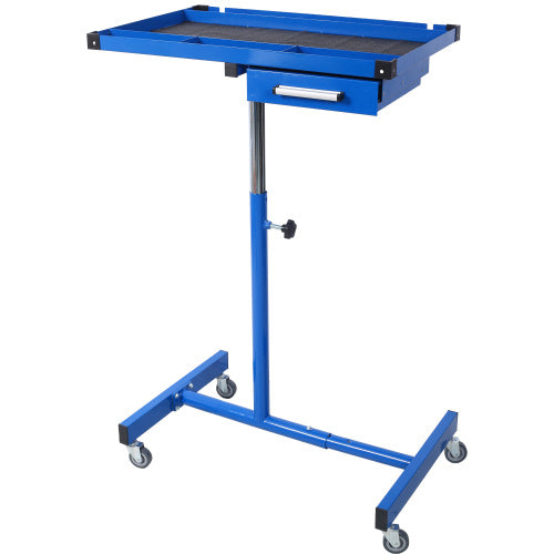 Adjustable Tear Down Work Table With Drawer For Garages, Repair Shops, And DIY, Portable, 4  2.5 Swivel Casters, 220 Pound Capacity, Rubber Corners, Heavy Duty Steel,