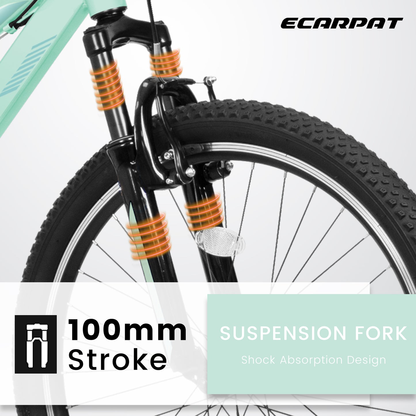 A26208D Mountain Bike 24 26 Inch, High-Density Carbon Steel Frame, 21 Speed, Front Suspension, Dual V-Brakes, Pre-Assembled For Men Women Teens