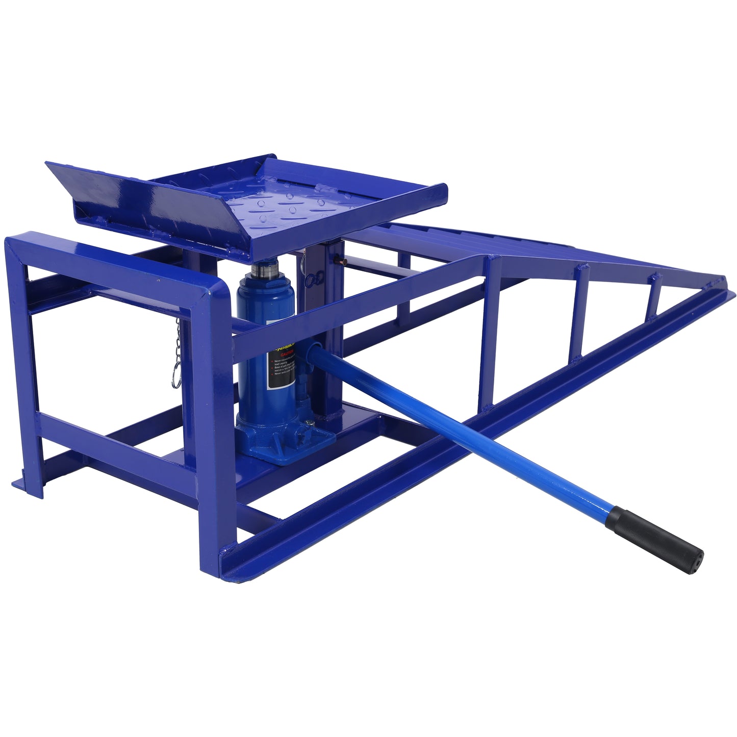 Auto Car Truck Service Ramps Lifts, Garage Car Lift Hydraulic Ramps Black 5 Ton,Automotive Hydraulic Lift Repair Frame Lift 2 Pack Blue