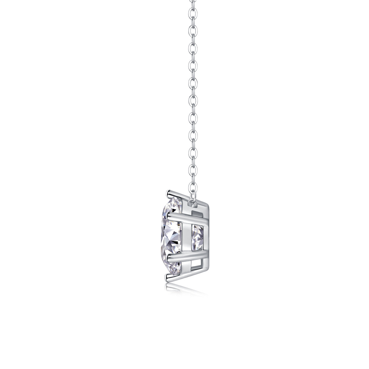 1Afternoon Rose Luxury Fashion Diamond Pendant Necklace Set With Mosan Diamond Silver Ornaments Prohibit TikTok sales